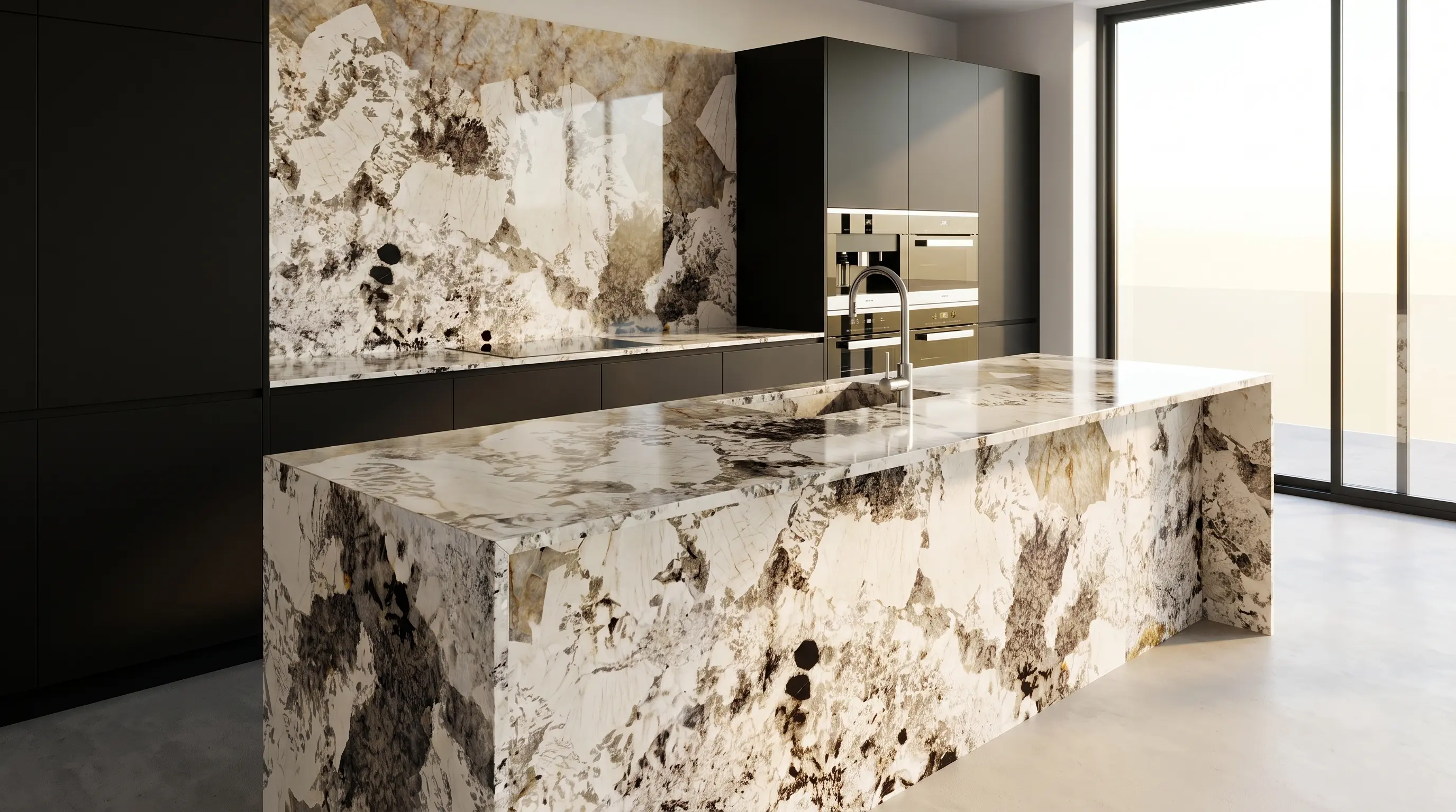 PAT-01 kitchen concept 04 using Patagonia Granite