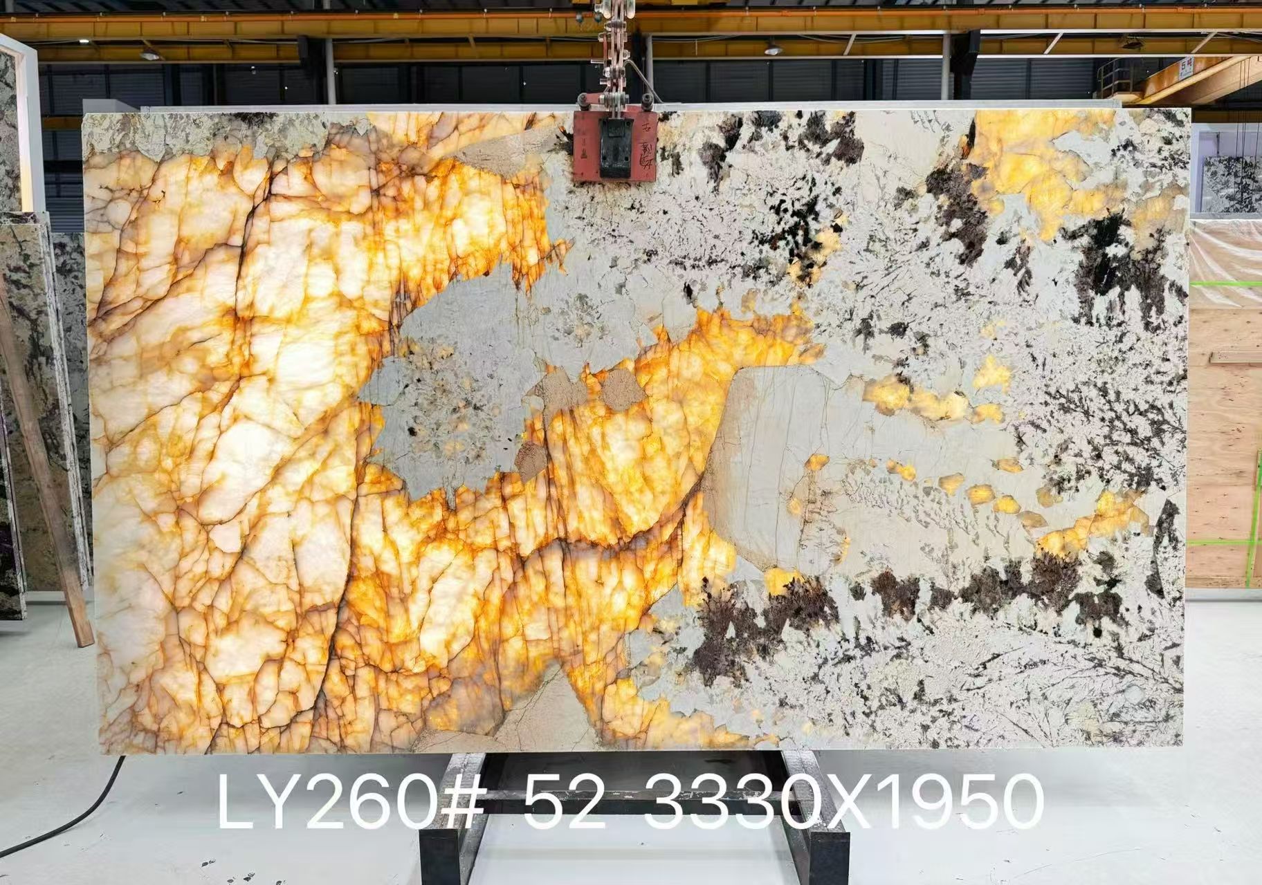 PAT-007 backlit ivory Patagonia slab
