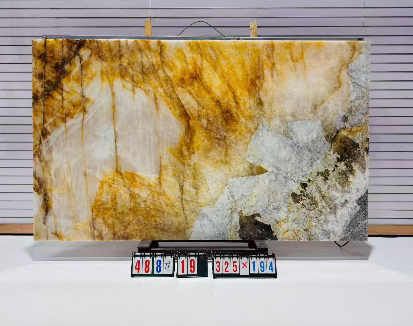 PAT-013 golden translucent Patagonia slab