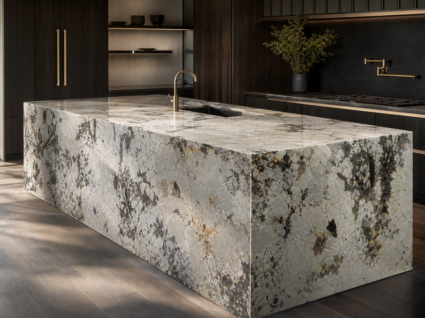 AI visualization of a Patagonia kitchen island